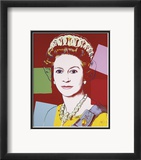 Reigning Queens: Queen Elizabeth II of the United Kingdom, c.1985 (Dark Outline) Kunstdrucke von Andy Warhol