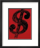 Dollar Sign, c.1981 (black on red) Reprodukcje autor Andy Warhol Dollar Sign, c.1981 (black on red) Reprodukcje autor Andy Warhol