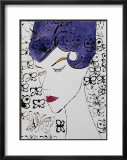 Female Head with Stamps, c.1959 Poster par Andy Warhol