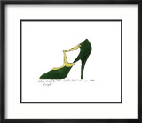 Shoe, c.1955 (Green and Yellow) Art by Andy Warhol