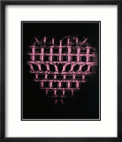 Heart, c.1979-84 (Pink, Patterned on Black) Prints by Andy Warhol