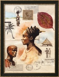 African Profiles Poster par Marc Lacaze