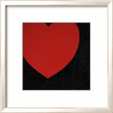 Heart, c.1979 (Red on Black) Art par Andy Warhol
