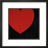 Heart, c.1979 (Red on Black) Affiche par Andy Warhol