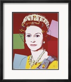 Reigning Queens: Queen Elizabeth II of the United Kingdom, c.1985 (Dark Outline) Poster by Andy Warhol