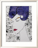 Female Head with Stamps, c.1959 Art par Andy Warhol