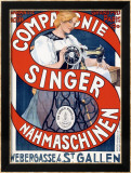 Poster de grand prix pour les machines à coudre Singer Estampe encadrée