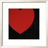 Heart, c.1979 (Red on Black) Affiches par Andy Warhol