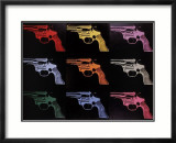 Gun, c.1982 (many/rainbow) Poster von Andy Warhol