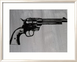 Gun, c.1981 (black on gray) Affiches par Andy Warhol