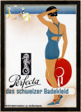 Perfecta Swimwear Beach Framed Giclee Print