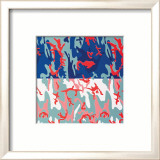 Camoflage, c.1987 (Dark Blue on Pale Green) Lámina por Andy Warhol