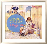 Charlie Chaplin, Dog's Life Framed Giclee Print