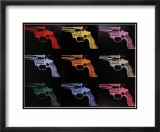Gun, c.1982 (many/rainbow) Posters by Andy Warhol