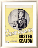 Le Cameraman with Buster Keaton Lámina giclée enmarcada