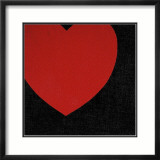 Heart, c.1979 (Red on Black) Poster von Andy Warhol