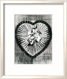 Heart with Bow, c.1983 Planscher av Andy Warhol
