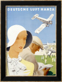 Deutsche Lufthansa Airline Lámina giclée enmarcada Deutsche Lufthansa Airline Lámina giclée enmarcada