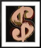 Dollar Sign, c.1982 (beige and red) Poster von Andy Warhol