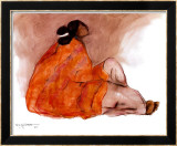 Seated Woman Lámina por R. C. Gorman Seated Woman Lámina por R. C. Gorman