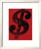 Dollar Sign, c.1981 (black on red) Posters af Andy Warhol Dollar Sign, c.1981 (black on red) Posters af Andy Warhol