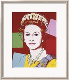 Reigning Queens: Queen Elizabeth II of the United Kingdom, c.1985 (Dark Outline) Posters par Andy Warhol