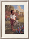 Child with Watering Can Art by Tim Ashkar