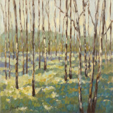 Trees in Blue Green Prints by Libby Smart