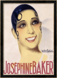 Josephine Baker Lámina giclée enmarcada por Gaston Girbal Josephine Baker Lámina giclée enmarcada por Gaston Girbal