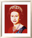 Reigning Queens: Queen Elizabeth II of the United Kingdom, c.1985 (Light Outline) Poster von Andy Warhol