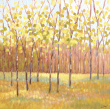 Yellow and Green Trees (center) Prints by Libby Smart