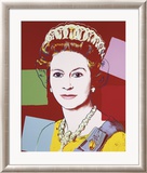Reigning Queens: Queen Elizabeth II of the United Kingdom, c.1985 (Dark Outline) Prints by Andy Warhol
