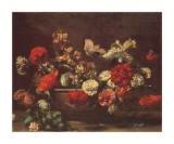 Still Life with Carnations Prints by Bernardo Strozzi