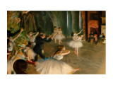 Ensayo en el escenario Pósters por Edgar Degas Ensayo en el escenario Pósters por Edgar Degas
