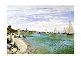 Playa de Sainte-Adresse Lámina giclée por Claude Monet Playa de Sainte-Adresse Lámina giclée por Claude Monet