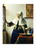 Mujer con jarra de agua Lámina giclée por Jan Vermeer Mujer con jarra de agua Lámina giclée por Jan Vermeer