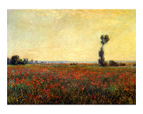 Poppy Landscape Giclee Print by Claude Monet