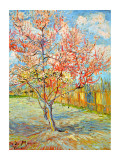 Melocotonero en flor Lámina giclée por Vincent van Gogh