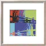 Puente de Brooklyn, ca. 1983 (naranja, azul y lima) Lámina por Andy Warhol
