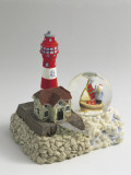 Figurine of a Lighthouse with a Snow Globe Photographic Print
