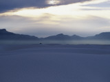 Mist Hovering over Sand at Sunset, White Sands, New Mexico, Usa Photographic Print by Alex Adams