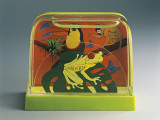 Close-Up of Figurines of Animals in a Snow Globe Photographic Print