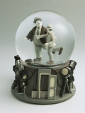 Laurel and Hardy's Figurines in a Snow Globe Photographic Print