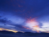 Silhouette of Mountains at Sunset, White Sands, New Mexico, Usa Photographic Print by Alex Adams
