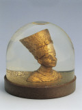 Close-Up of a Figurine of Egyptian Queen Nefertari in a Snow Globe Photographic Print