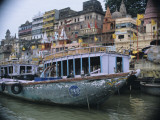 Boats on Ganges River , Varanasi, India Photographic Print by Ami Vitale