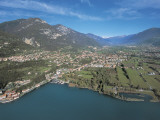 Aerial View of Buildings at the Waterfront, Lake Iseo, Lovere, Province of Bergamo, Lombardy, Italy Photographic Print by G. Gnemmi