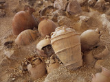 High Angle View of Damaged Amphoras, Akrotiri of Thera, Akrotiri, Santorini, Cyclades Islands Photographic Print by De Agostini