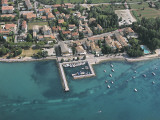 Aerial View of Boats in a Lake, Lake Garda, Cisano, Province of Verona, Veneto, Italy Photographic Print by G. Gnemmi