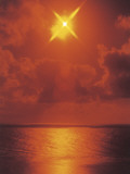 Sunset over the Sea at Dusk, Caroline Islands, Federated States of Micronesia Photographic Print by De Agostini